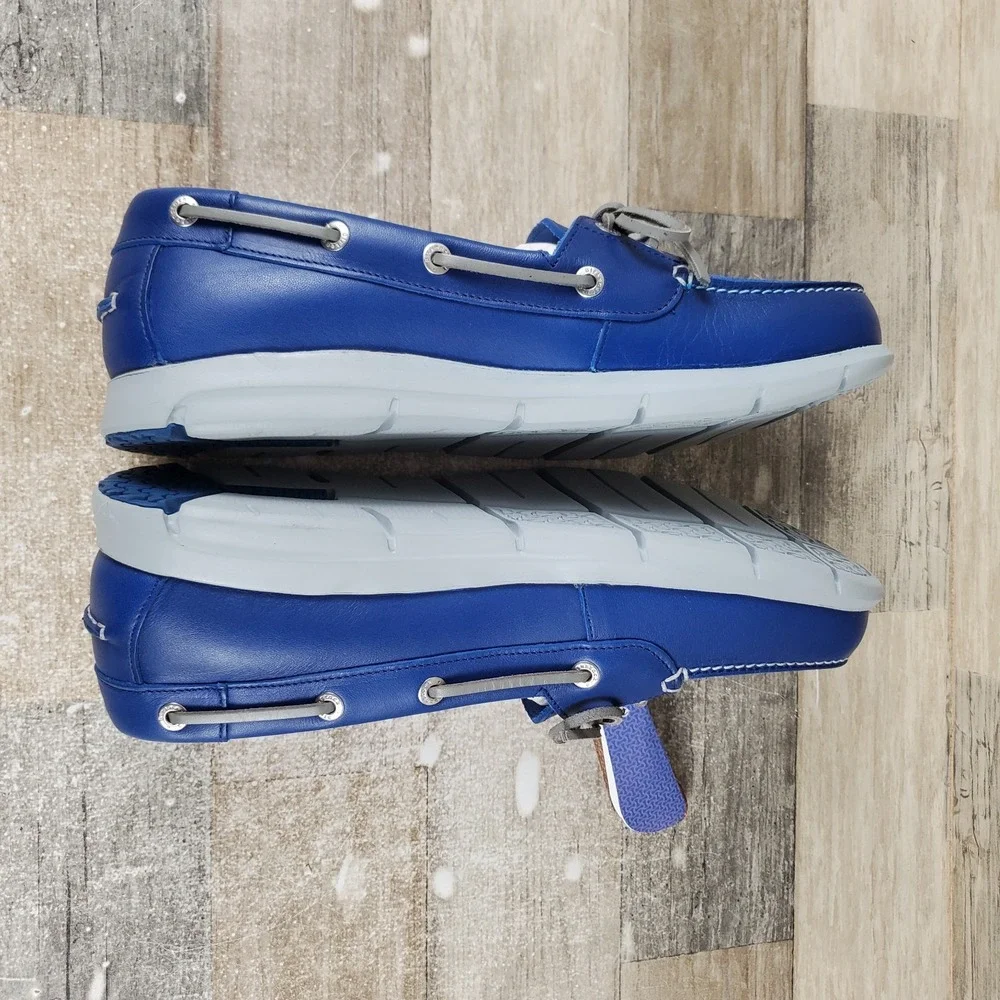 Birkenstock Tennessee Mens Loafers Sz 8 Mid Blue Leather Regular Fit Shoes